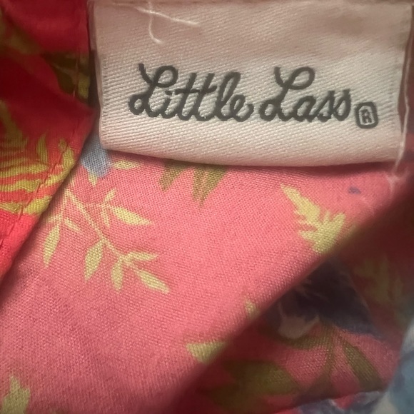 Little Lass colorful red orange floral print cold shoulder romper boho kids sz 5 - Picture 5 of 8